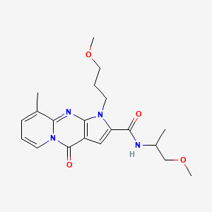 N-(1-methoxypropan-2-yl)-1-(3-methoxypropyl)-9-methyl-4-oxo-1,4-dihydropyrido[1,2-a]pyrrolo[2,3-d]pyrimidine-2-carboxamide