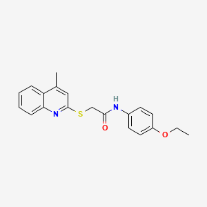 molecular formula C20H20N2O2S B2941100 N-(4-ethoxyphenyl)-2-((4-methylquinolin-2-yl)thio)acetamide CAS No. 483286-03-9