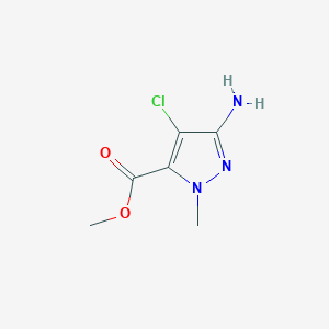 molecular formula C6H8ClN3O2 B2941103 methyl 3-amino-4-chloro-1-methyl-1H-pyrazole-5-carboxylate CAS No. 1784410-90-7