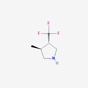 molecular formula C6H10F3N B2941104 (3S,4S)-3-methyl-4-(trifluoromethyl)pyrrolidine CAS No. 2173996-74-0