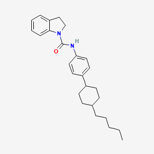 molecular formula C26H34N2O B2941105 N-[4-(4-pentylcyclohexyl)phenyl]-1-indolinecarboxamide CAS No. 866131-89-7