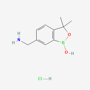 molecular formula C10H15BClNO2 B2941106 6-(aminomethyl)-3,3-dimethylbenzo[c][1,2]oxaborol-1(3H)-ol hydrochloride CAS No. 1437051-68-7