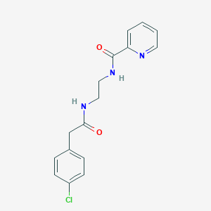 molecular formula C16H16ClN3O2 B294111 N-(2-{[2-(4-chlorophenyl)acetyl]amino}ethyl)-2-pyridinecarboxamide 