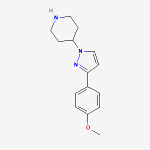 molecular formula C15H19N3O B2941111 4-(3-(4-Methoxyphenyl)-1H-pyrazol-1-yl)piperidine CAS No. 1210945-75-7