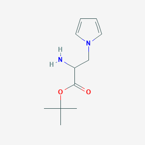 molecular formula C11H18N2O2 B2941114 Tert-butyl 2-amino-3-pyrrol-1-ylpropanoate CAS No. 2248258-72-0