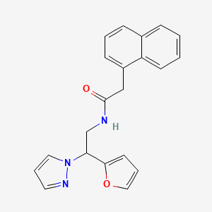 N-(2-(furan-2-yl)-2-(1H-pyrazol-1-yl)ethyl)-2-(naphthalen-1-yl)acetamide