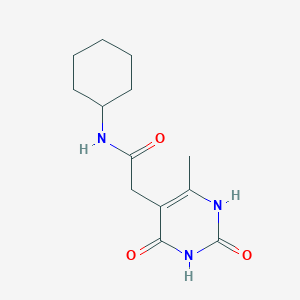 N-cyclohexyl-2-(6-methyl-2,4-dioxo-1,2,3,4-tetrahydropyrimidin-5-yl)acetamide