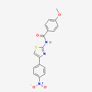molecular formula C17H13N3O4S B2941120 4-甲氧基-N-[4-(4-硝基苯基)-1,3-噻唑-2-基]苯甲酰胺 CAS No. 312923-69-6