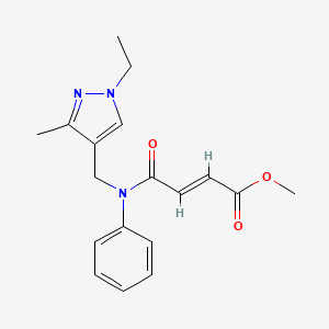 Methyl (E)-4-[N-[(1-ethyl-3-methylpyrazol-4-yl)methyl]anilino]-4-oxobut-2-enoate