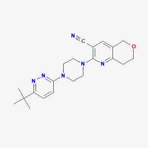 2-[4-(6-tert-butylpyridazin-3-yl)piperazin-1-yl]-5H,7H,8H-pyrano[4,3-b]pyridine-3-carbonitrile