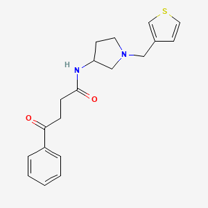 molecular formula C19H22N2O2S B2941128 4-oxo-4-phenyl-N-{1-[(thiophen-3-yl)methyl]pyrrolidin-3-yl}butanamide CAS No. 2097858-22-3