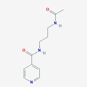 molecular formula C11H15N3O2 B294113 N-[3-(acetylamino)propyl]isonicotinamide 