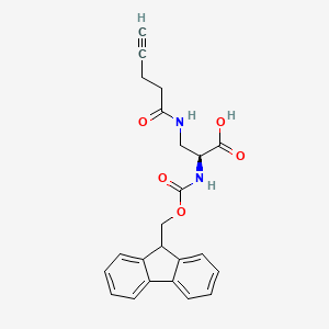 molecular formula C23H22N2O5 B2941134 Fmoc-L-Dap(Pentynoyl)-OH CAS No. 2250436-47-4