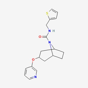 3-(pyridin-3-yloxy)-N-[(thiophen-2-yl)methyl]-8-azabicyclo[3.2.1]octane-8-carboxamide