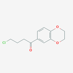 molecular formula C12H13ClO3 B2941136 4-Chloro-1-(2,3-dihydro-1,4-benzodioxin-6-yl)butan-1-one CAS No. 59922-00-8