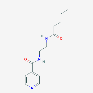 molecular formula C13H19N3O2 B294114 N-[2-(pentanoylamino)ethyl]isonicotinamide 