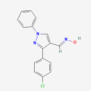 (E)-3-(4-chlorophenyl)-1-phenyl-1H-pyrazole-4-carbaldehyde oxime