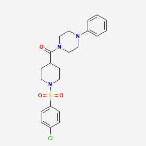1-[1-(4-Chlorobenzenesulfonyl)piperidine-4-carbonyl]-4-phenylpiperazine