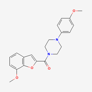 molecular formula C21H22N2O4 B2941157 (7-Methoxy-1-benzofuran-2-yl)[4-(4-methoxyphenyl)piperazin-1-yl]methanone CAS No. 951974-35-9