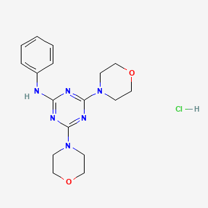 4,6-dimorpholino-N-phenyl-1,3,5-triazin-2-amine hydrochloride