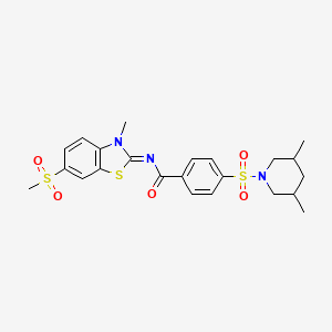 (Z)-4-((3,5-dimethylpiperidin-1-yl)sulfonyl)-N-(3-methyl-6-(methylsulfonyl)benzo[d]thiazol-2(3H)-ylidene)benzamide