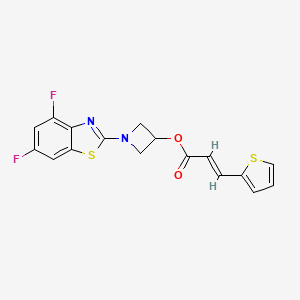 (E)-1-(4,6-difluorobenzo[d]thiazol-2-yl)azetidin-3-yl 3-(thiophen-2-yl)acrylate