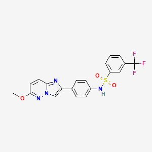 molecular formula C20H15F3N4O3S B2941173 N-(4-(6-甲氧基咪唑并[1,2-b]哒嗪-2-基)苯基)-3-(三氟甲基)苯磺酰胺 CAS No. 953170-93-9