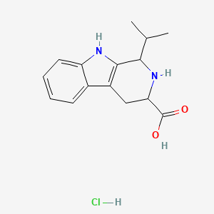 molecular formula C15H19ClN2O2 B2941175 1-Propan-2-yl-2,3,4,9-tetrahydro-1H-pyrido[3,4-b]indole-3-carboxylic acid;hydrochloride CAS No. 2470439-82-6