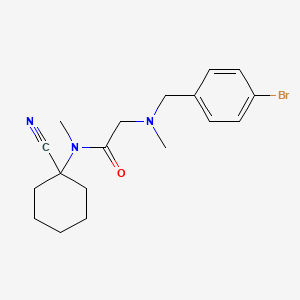 2-[(4-bromophenyl)methyl-methylamino]-N-(1-cyanocyclohexyl)-N-methylacetamide
