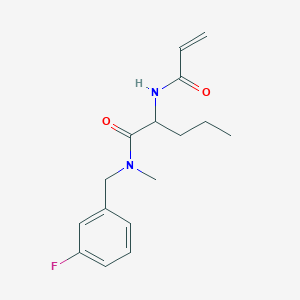 molecular formula C16H21FN2O2 B2941179 N-[(3-Fluorophenyl)methyl]-N-methyl-2-(prop-2-enoylamino)pentanamide CAS No. 2305275-73-2