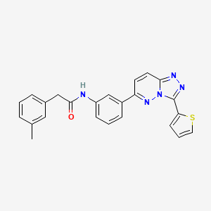 N-(3-(3-(thiophen-2-yl)-[1,2,4]triazolo[4,3-b]pyridazin-6-yl)phenyl)-2-(m-tolyl)acetamide