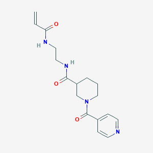 N-[2-(Prop-2-enoylamino)ethyl]-1-(pyridine-4-carbonyl)piperidine-3-carboxamide