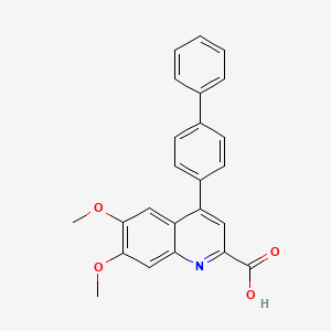 4-{[1,1'-Biphenyl]-4-yl}-6,7-dimethoxyquinoline-2-carboxylic acid