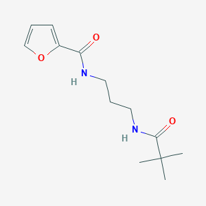 molecular formula C13H20N2O3 B294120 N-{3-[(2,2-dimethylpropanoyl)amino]propyl}-2-furamide 