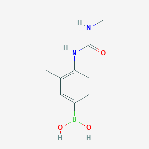 molecular formula C9H13BN2O3 B2941206 {3-Methyl-4-[(methylcarbamoyl)amino]phenyl}boronic acid CAS No. 2246616-92-0