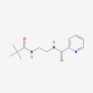 molecular formula C13H19N3O2 B294121 N-{2-[(2,2-dimethylpropanoyl)amino]ethyl}pyridine-2-carboxamide 