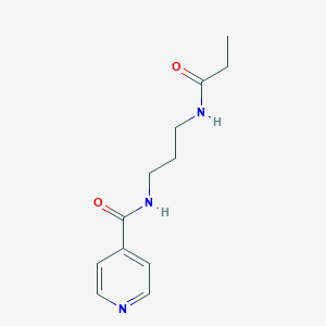 molecular formula C12H17N3O2 B294122 N-[3-(propionylamino)propyl]isonicotinamide 