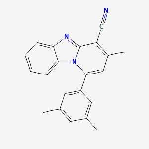 molecular formula C21H17N3 B2941227 1-(3,5-Dimethylphenyl)-3-methylpyrido[1,2-a]benzimidazole-4-carbonitrile CAS No. 730950-13-7