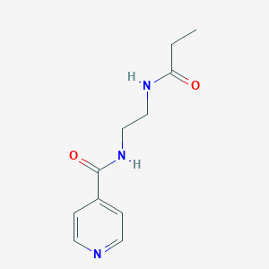 molecular formula C11H15N3O2 B294123 N-[2-(propanoylamino)ethyl]pyridine-4-carboxamide 