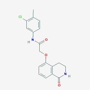 N-(3-chloro-4-methylphenyl)-2-[(1-oxo-3,4-dihydro-2H-isoquinolin-5-yl)oxy]acetamide