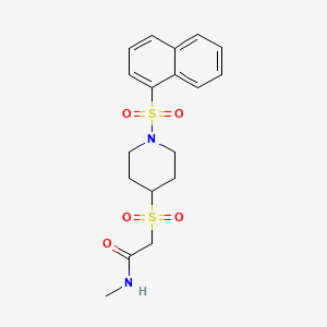 N-methyl-2-((1-(naphthalen-1-ylsulfonyl)piperidin-4-yl)sulfonyl)acetamide