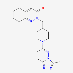 2-[(1-{3-Methyl-[1,2,4]triazolo[4,3-b]pyridazin-6-yl}piperidin-4-yl)methyl]-2,3,5,6,7,8-hexahydrocinnolin-3-one
