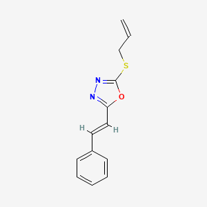 2-(allylsulfanyl)-5-[(E)-2-phenylethenyl]-1,3,4-oxadiazole