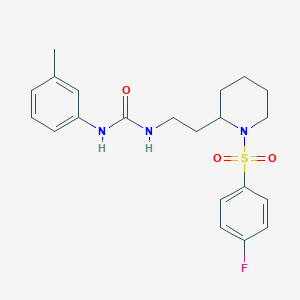 1-(2-(1-((4-Fluorophenyl)sulfonyl)piperidin-2-yl)ethyl)-3-(m-tolyl)urea