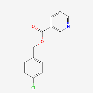 molecular formula C13H10ClNO2 B2941250 Nicotinic acid, (4-chlorophenyl)methyl ester CAS No. 100398-39-8
