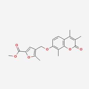 Methyl 5-methyl-4-[(3,4,8-trimethyl-2-oxochromen-7-yl)oxymethyl]furan-2-carboxylate