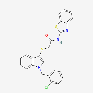 N-(1,3-benzothiazol-2-yl)-2-({1-[(2-chlorophenyl)methyl]-1H-indol-3-yl}sulfanyl)acetamide