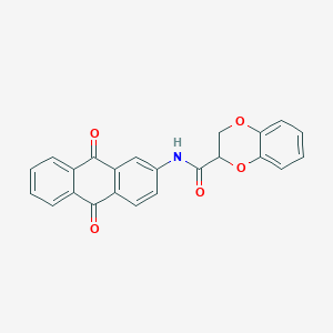 molecular formula C23H15NO5 B2941259 N-(9,10-dioxoanthracen-2-yl)-2,3-dihydro-1,4-benzodioxine-3-carboxamide CAS No. 681169-99-3