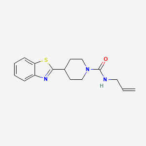 molecular formula C16H19N3OS B2941265 N-allyl-4-(1,3-benzothiazol-2-yl)tetrahydro-1(2H)-pyridinecarboxamide CAS No. 478256-95-0