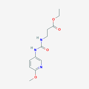 Ethyl 3-((N-(6-methoxy-3-pyridyl)carbamoyl)amino)propanoate